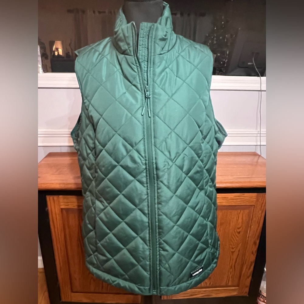 Lands End Green Quilted Women's Vest
